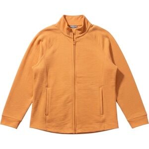 Talbots Full Zip Jacket Womens LP Orange UPF 50+ T by Talbots Mock Neck